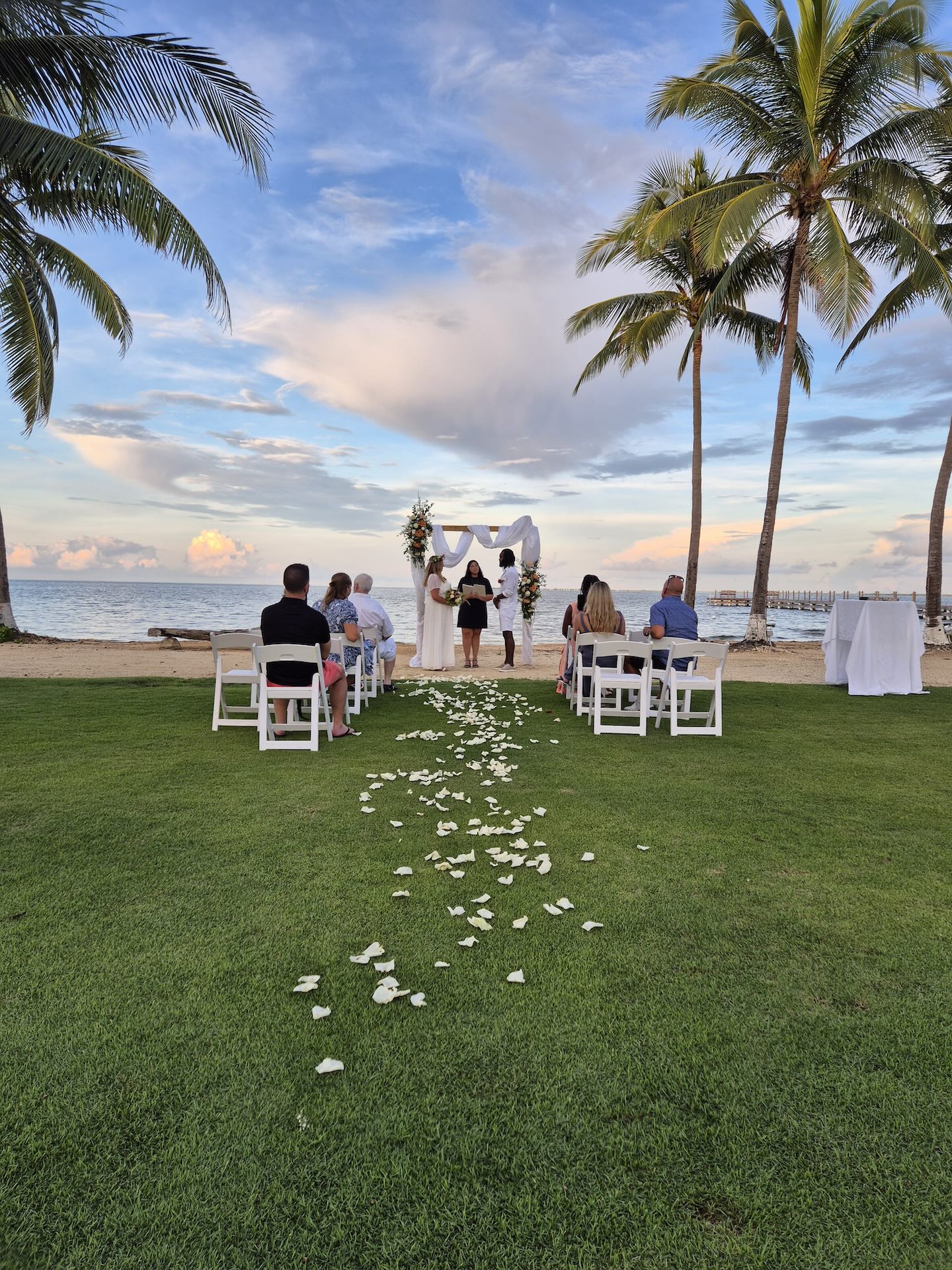 Wedding ceremony on the beach at Grand Caymanian Resort.