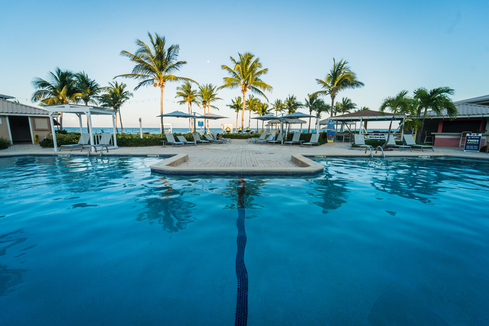 Close up of the pool at the Grand Caymanian Resort.